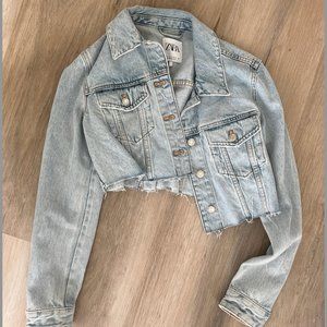 Zara Cropped Denim Jacket